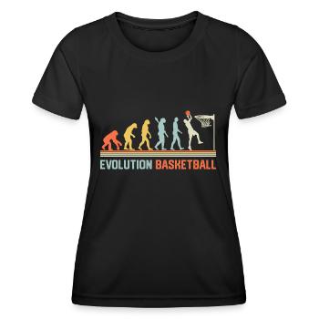 Basketball Evolution - Women's Functional T-Shirt - black - Front - AI Model Female 172 light (172cm)