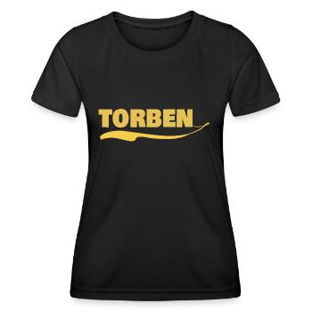 Cadeau pour Torben - T-shirt sport Femme - noir - Devant - AI Model Female 172 light (172cm)