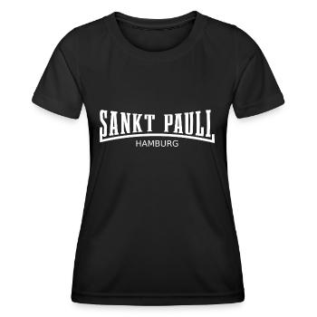 Sankt Pauli Hambourg - T-shirt sport Femme - noir - Devant - AI Model Female 172 light (172cm)