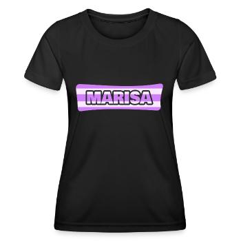Enterrement de vie de garçon pour Marisa mariage enterrement de vie de jeune fille - T-shirt sport Femme - noir - Devant - AI Model Female 172 light (172cm)