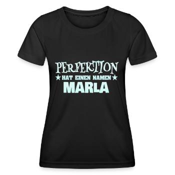 Perfektion Marla - Frauen Funktions-T-Shirt - Schwarz - Vorne - AI Model Female 172 light (172cm)