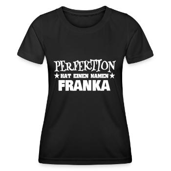 Frauenname Franka - Frauen Funktions-T-Shirt - Schwarz - Vorne - AI Model Female 172 light (172cm)