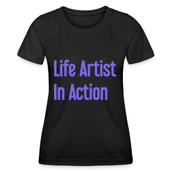 Lebenskünstler im Einsatz - Frauen Funktions-T-Shirt - Schwarz - Vorne - AI Model Female 172 light (172cm)