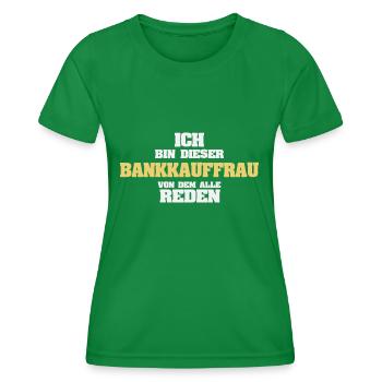Occupation: Bank clerk - Women's Functional T-Shirt - kelly green - Front - AI Model Female 172 dark (172cm)