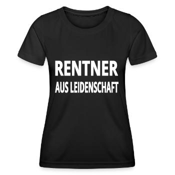 Rentner - Frauen Funktions-T-Shirt - Schwarz - Vorne - AI Model Female 172 light (172cm)