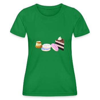 Gâteaux - T-shirt sport Femme - vert - Devant - AI Model Female 172 dark (172cm)