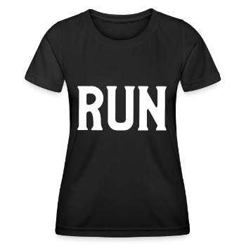 Run - Women's Functional T-Shirt - black - Front - AI Model Female 172 light (172cm)