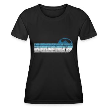 Fallschirmspringer Fallschirm Fallschirmspringen - Frauen Funktions-T-Shirt - Schwarz - Vorne - AI Model Female 172 light (172cm)