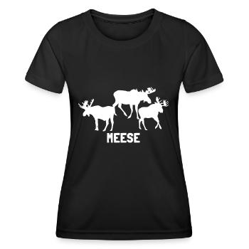Elch - Frauen Funktions-T-Shirt - Schwarz - Vorne - AI Model Female 172 light (172cm)