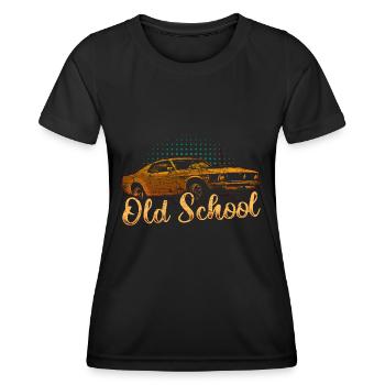 Voitures anciennes voiture - T-shirt sport Femme - noir - Devant - AI Model Female 172 light (172cm)