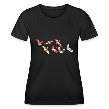 Grues - T-shirt sport Femme - noir - Devant - AI Model Female 172 light (172cm)