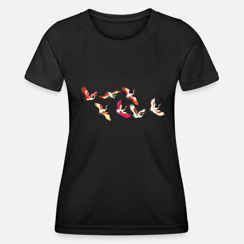Cranes - Women's Functional T-Shirt - black