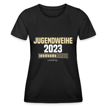 Jugendweihe 2023 Loading - Frauen Funktions-T-Shirt - Schwarz - Vorne - AI Model Female 172 light (172cm)
