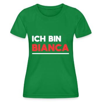 Bianca Name Spruch für stolze Biancas - Frauen Funktions-T-Shirt - Kelly Green - Vorne - AI Model Female 172 dark (172cm)