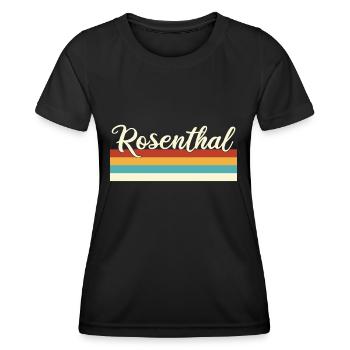 Rosenthal - Pankow - Berlin - Retro - Vintage - Frauen Funktions-T-Shirt - Schwarz - Vorne - AI Model Female 172 light (172cm)