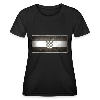 Kroatien - Frauen Funktions-T-Shirt - Schwarz - Vorne - AI Model Female 172 light (172cm)