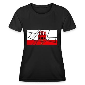 Gibraltar - Frauen Funktions-T-Shirt - Schwarz - Vorne - AI Model Female 172 light (172cm)