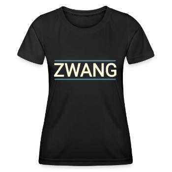 Compulsion baiger text - Women's Functional T-Shirt - black - Front - AI Model Female 172 light (172cm)
