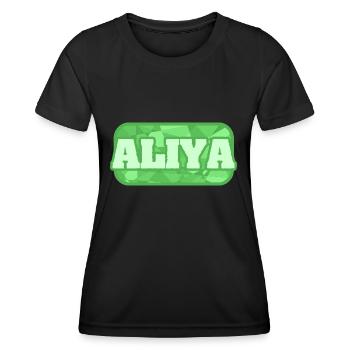 Gift for Aliya - Women's Functional T-Shirt - black - Front - AI Model Female 172 light (172cm)