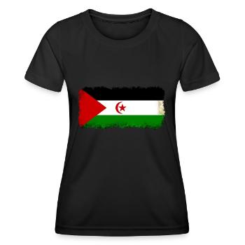 Sahara occidental Sahara occidental - T-shirt sport Femme - noir - Devant - AI Model Female 172 light (172cm)