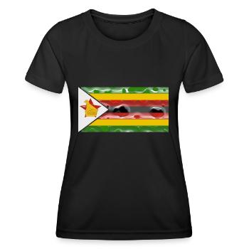 Zimbabwe - T-shirt sport Femme - noir - Devant - AI Model Female 172 light (172cm)