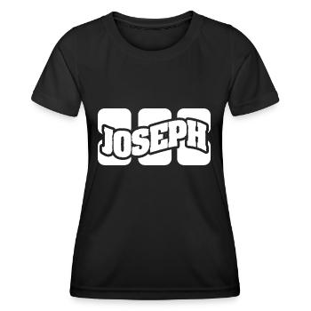 Name Joseph - Frauen Funktions-T-Shirt - Schwarz - Vorne - AI Model Female 172 light (172cm)