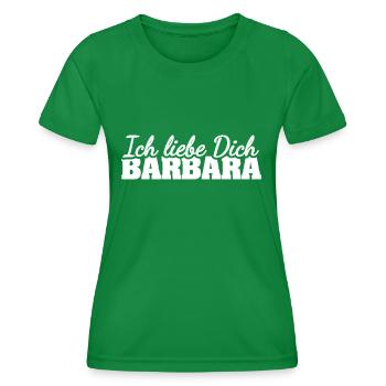 Liebe Barbara - Frauen Funktions-T-Shirt - Kelly Green - Vorne - AI Model Female 172 dark (172cm)