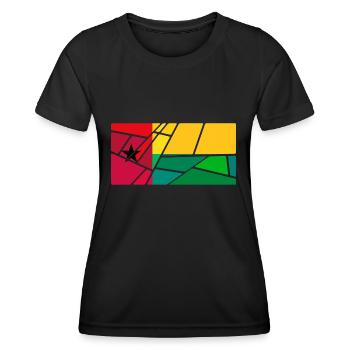 Guinée-Bissau - T-shirt sport Femme - noir - Devant - AI Model Female 172 light (172cm)