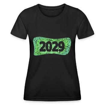 2029 - Frauen Funktions-T-Shirt - Schwarz - Vorne - AI Model Female 172 light (172cm)
