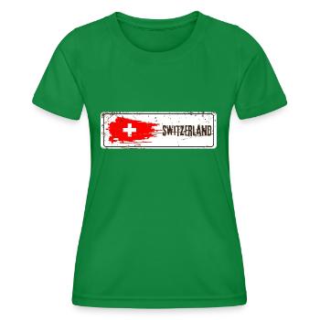 Suisse - T-shirt sport Femme - vert - Devant - AI Model Female 172 dark (172cm)