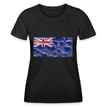 Neuseeland Neuseeland - Frauen Funktions-T-Shirt - Schwarz - Vorne - AI Model Female 172 light (172cm)