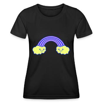 Regenbogen - Frauen Funktions-T-Shirt - Schwarz - Vorne - AI Model Female 172 light (172cm)