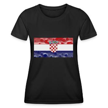 Kroatien - Frauen Funktions-T-Shirt - Schwarz - Vorne - AI Model Female 172 light (172cm)
