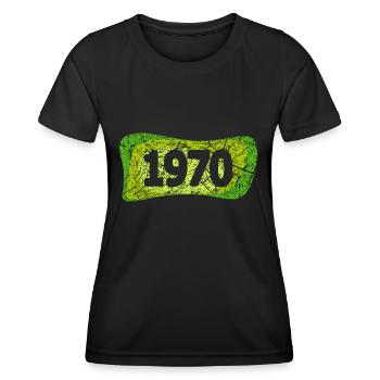 1970 1970 - Frauen Funktions-T-Shirt - Schwarz - Vorne - AI Model Female 172 light (172cm)
