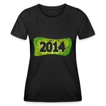 2014 2014 - Frauen Funktions-T-Shirt - Schwarz - Vorne - AI Model Female 172 light (172cm)