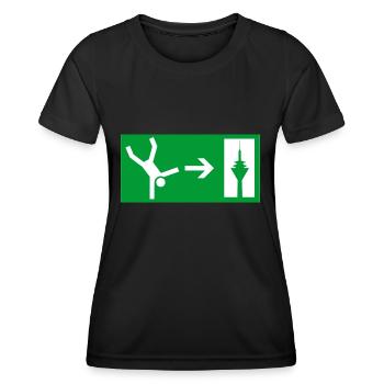 Düsseldorf - Frauen Funktions-T-Shirt - Schwarz - Vorne - AI Model Female 172 light (172cm)