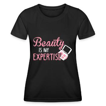 Expert beauté - T-shirt sport Femme - noir - Devant - AI Model Female 172 light (172cm)