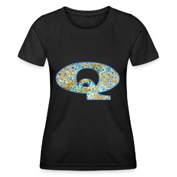 q e 243 - Women's Functional T-Shirt - black - Front - AI Model Female 172 light (172cm)