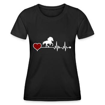 Cheval de L’Île de Tölter Battement de cœur - T-shirt sport Femme - noir - Devant - AI Model Female 172 light (172cm)