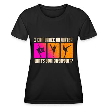 Eiskunstlauf - Frauen Funktions-T-Shirt - Schwarz - Vorne - AI Model Female 172 light (172cm)