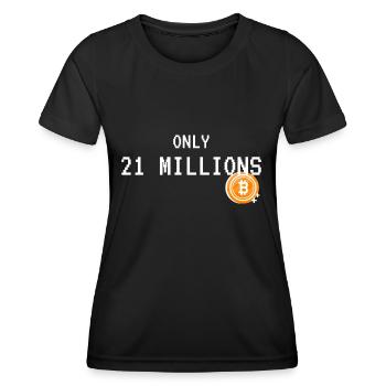 Le Bitcoin - T-shirt sport Femme - noir - Devant - AI Model Female 172 light (172cm)