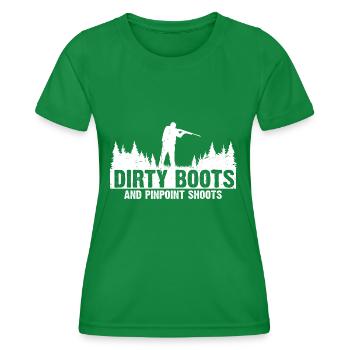 Drôle de conception de chasse au canard Hunter Hunting Duck Design - T-shirt sport Femme - vert - Devant - AI Model Female 172 dark (172cm)