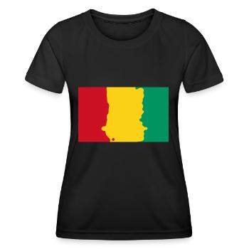 Guinée - T-shirt sport Femme - noir - Devant - AI Model Female 172 light (172cm)