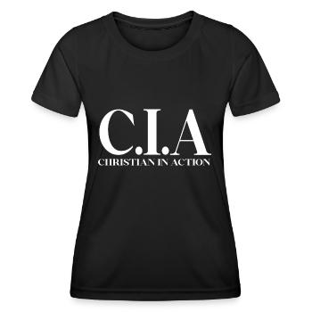 cia christliches Zitat lustig - Frauen Funktions-T-Shirt - Schwarz - Vorne - AI Model Female 172 light (172cm)