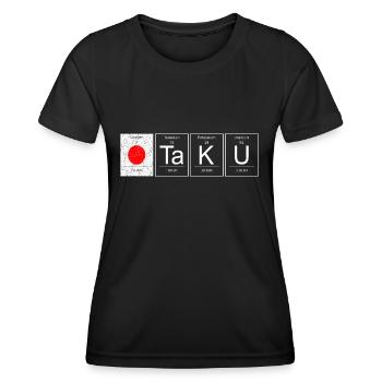 Otaku Chemische Elemente Japan Flagge - Frauen Funktions-T-Shirt - Schwarz - Vorne - AI Model Female 172 light (172cm)