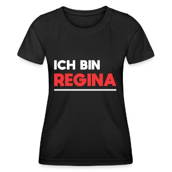 Regina Name Spruch für stolze Reginas - Frauen Funktions-T-Shirt - Schwarz - Vorne - AI Model Female 172 light (172cm)