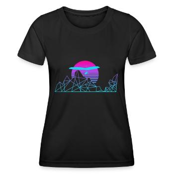 Hanggleiter Drachenflieger Deltasegler - Frauen Funktions-T-Shirt - Schwarz - Vorne - AI Model Female 172 light (172cm)