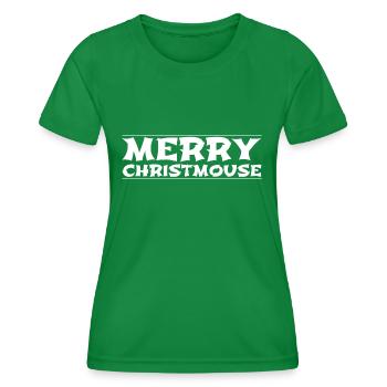 beard gang beards cat christmas beard funny - Frauen Funktions-T-Shirt - Kelly Green - Vorne - AI Model Female 172 dark (172cm)