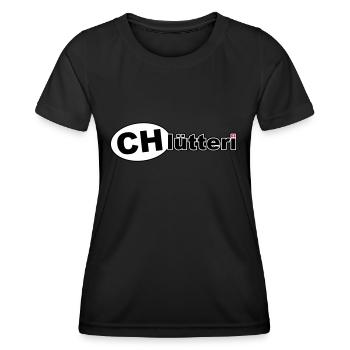 CHlütteri - Frauen Funktions-T-Shirt - Schwarz - Vorne - AI Model Female 172 light (172cm)