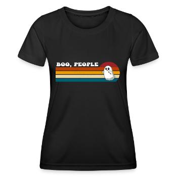 Boo Ew Leute Vintage Farben - Frauen Funktions-T-Shirt - Schwarz - Vorne - AI Model Female 172 light (172cm)